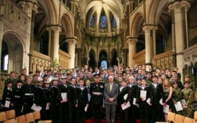 Cadets presented with BTEC certificates at Canterbury Cathedral, 17th June, 2013