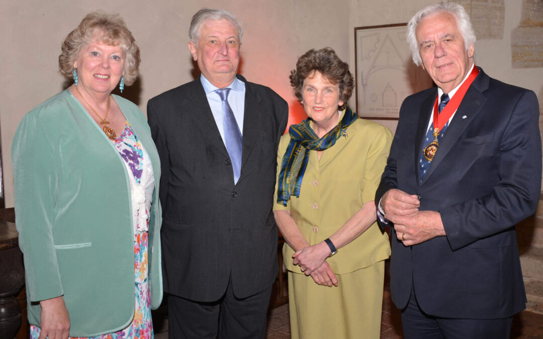 From left: Mrs Susan Haydock, the Chairman of Kent County Council’s Escort, the Lord-Lieutenant, Viscount De L’Isle MBE, Viscountess De L’Isle and new Chairman of Kent County Council, Mr Peter Homewood. (c) Robert Berry.