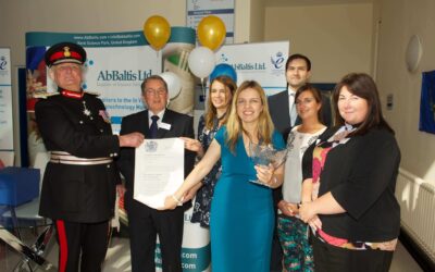 AbBaltis Ltd presented with The Queen’s Award for Enterprise (International Trade), 30th September, 2015