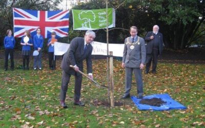 The Lord-Lieutenant plants a Jubilee Tree in Rochester during National Tree Week, 26th November, 2012