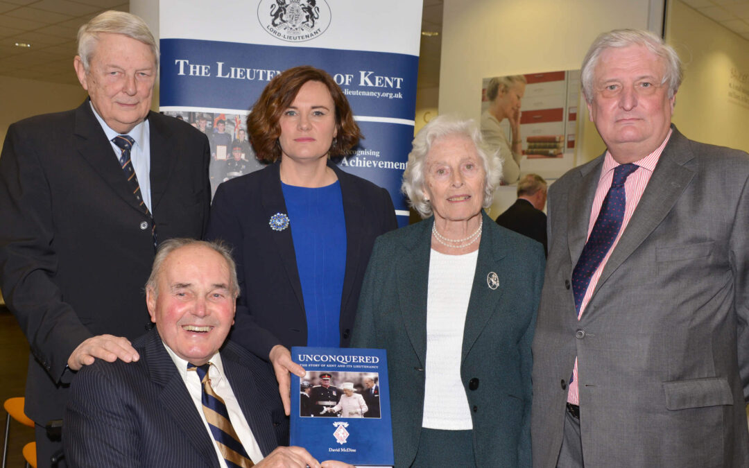 Alan Willett with (L to R) David McDine, Kate Mc, Anne Willett and the Lord Lieutenant.