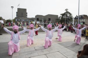 Four by Four Bhangra Dancers at the Celebrations (c) Gravesham Borough Council.