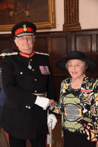 Mrs Diane Knox receiving her medal. (c) Barry Duffield DL.