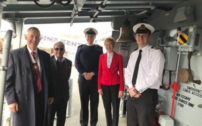 HMS Kent gives a warm Royal Navy welcome to Deputy Lieutenants, 2nd March 2019