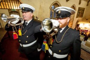 Trumpeters heralding the arrival of the Lord-Lieutenant. (c) Stewart Turkington.